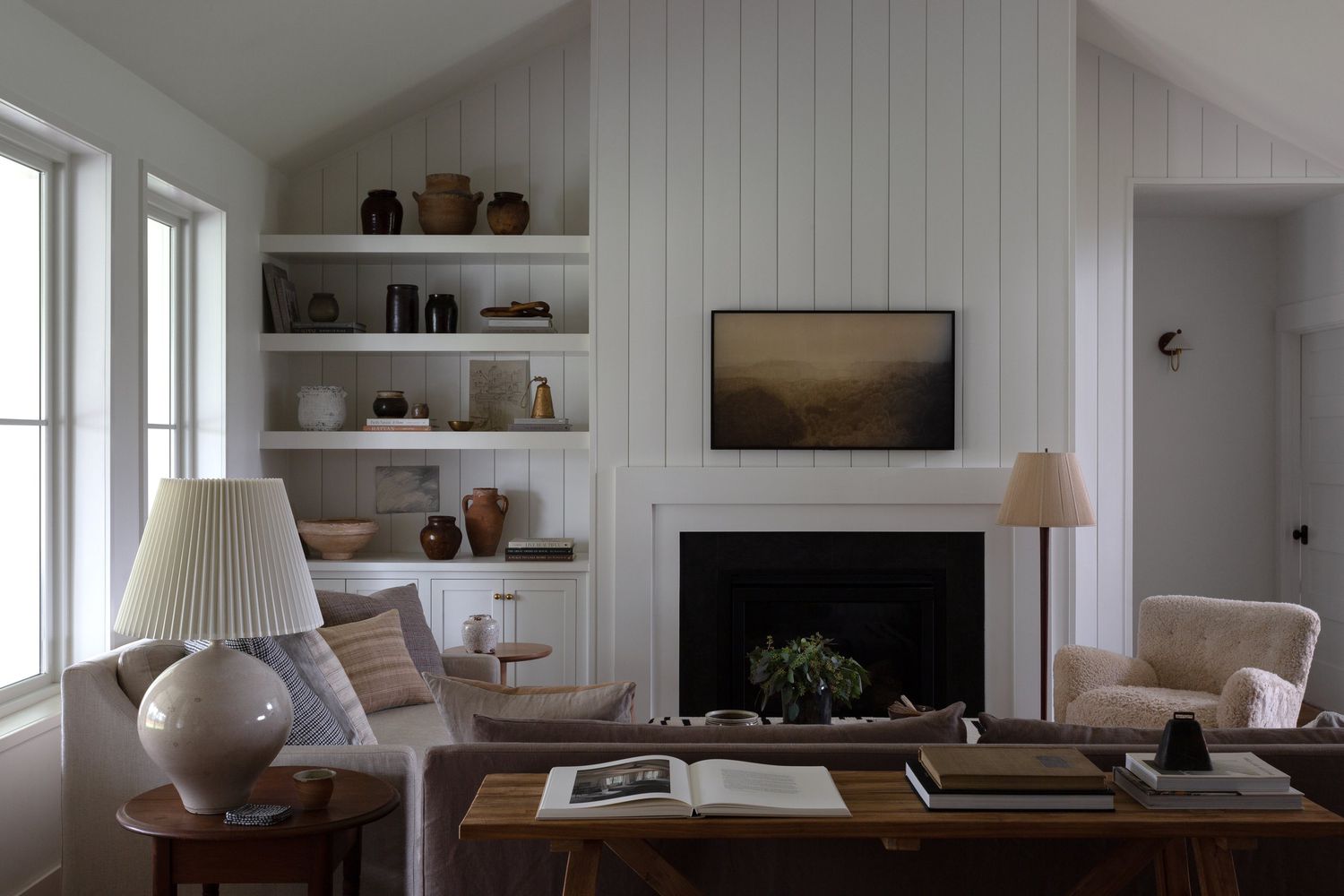 White Shiplap Fireplaces