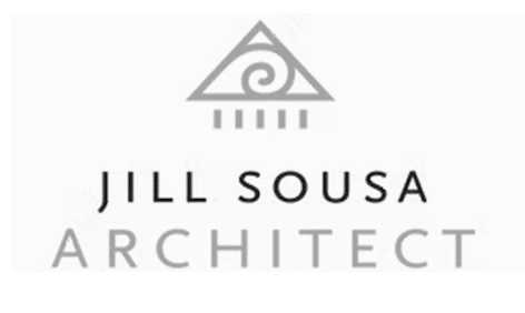 Logo with a triangular design above the text JILL SOUSA ARCHITECT in bold and light fonts.